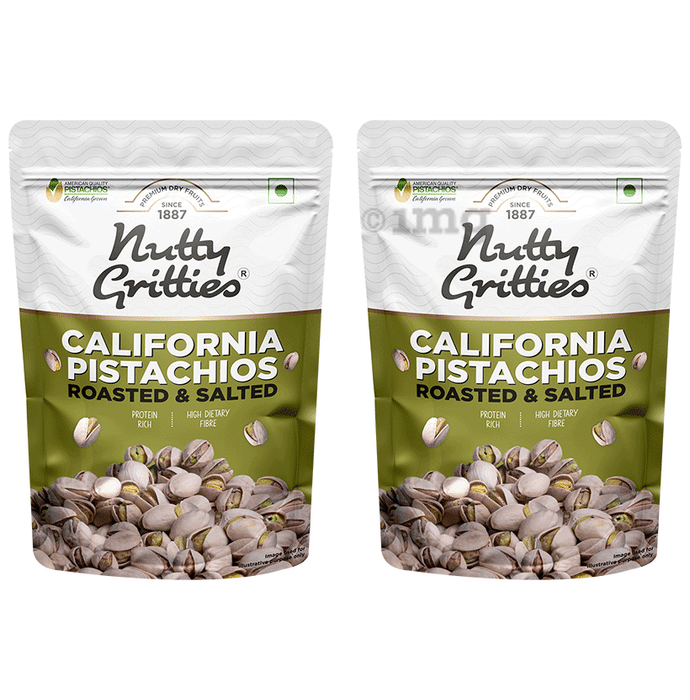 Nutty Gritties California Pistachios Roasted and Salted (200gm Each)
