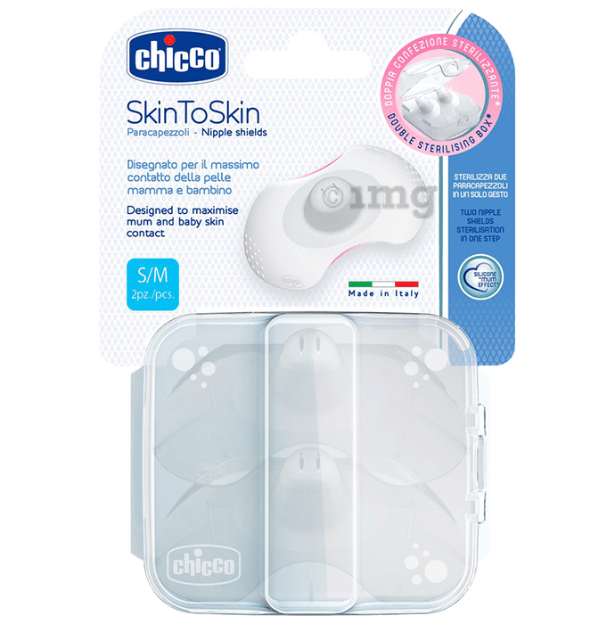 Chicco New Nipple Silicone Shields Small to Medium