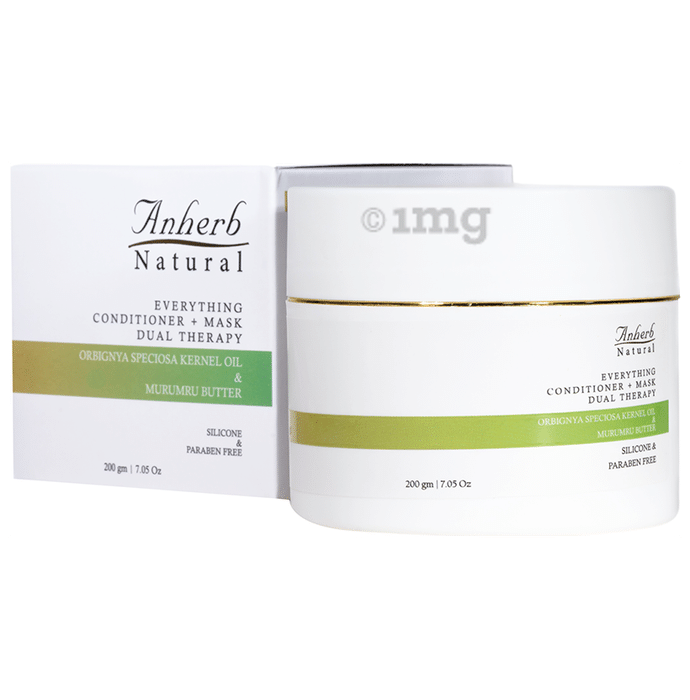 Anherb Natural Everything Conditioner + Mask Dual Therapy Orbignya Speciosa Kernel Oil & Murumru Butter