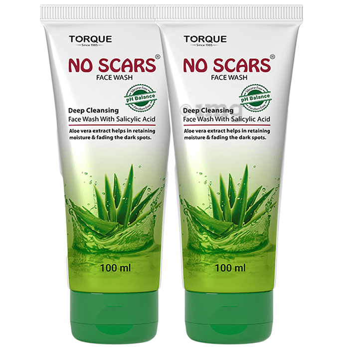 NO Scars Deep Cleansing Face wash with Salicylic Acid (100ml Each)