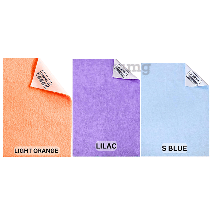 Maximus Baby Dry Sheet | Lilac | Sky Blue | Light Orange | Small