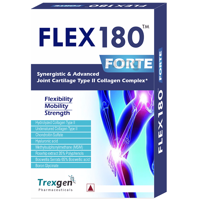 Trexgen Flex 180 Forte Type II Collagen Joint Care Tablet