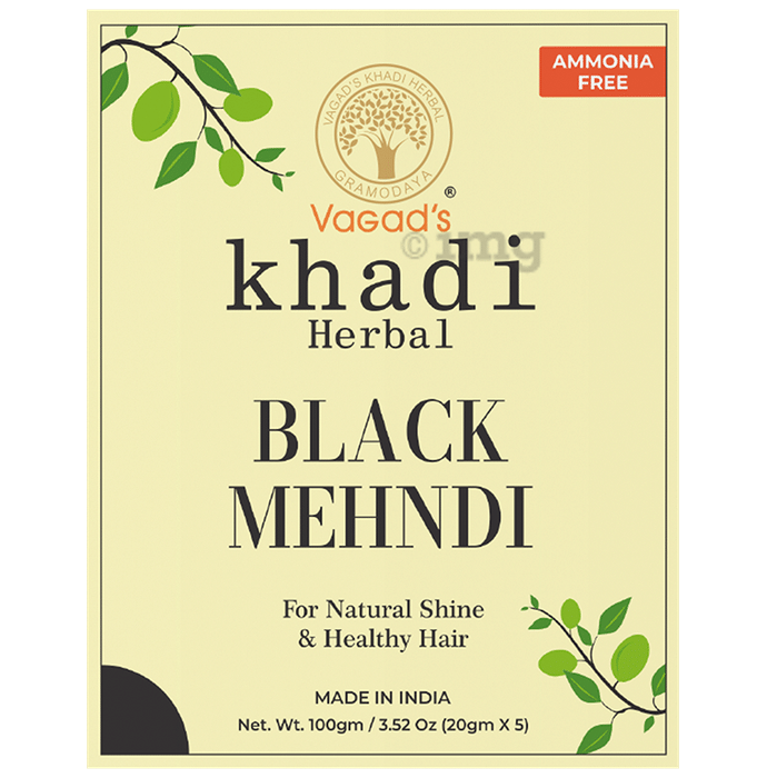 Vagad's Khadi Herbal Mehndi Powder Black