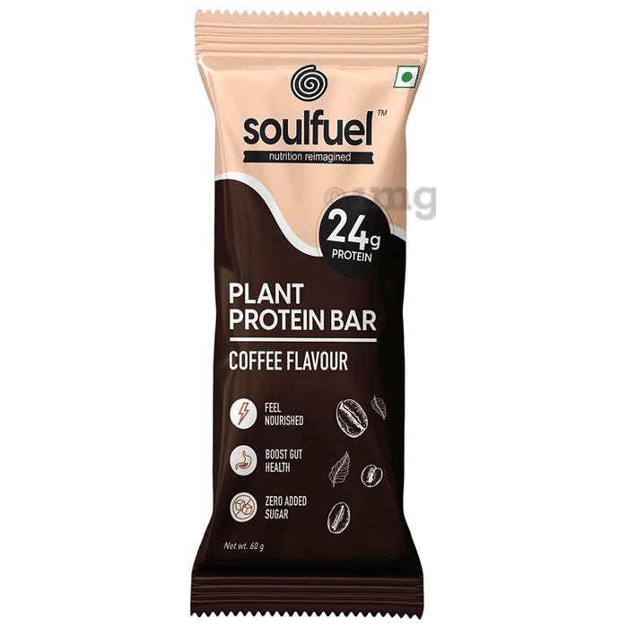 SoulFuel Plant Protein Bar (60gm Each) Coffee