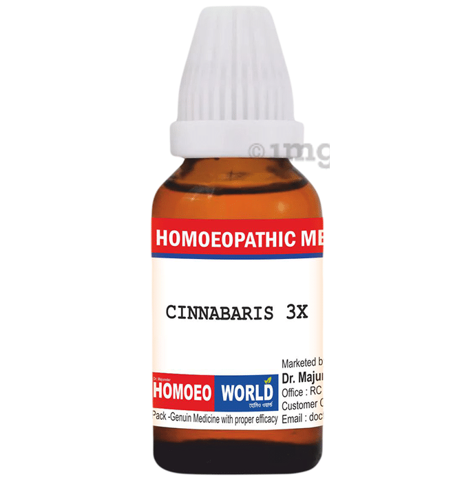 Dr. Majumder Homeo World Cinnabaris Dilution (30ml Each) 3X