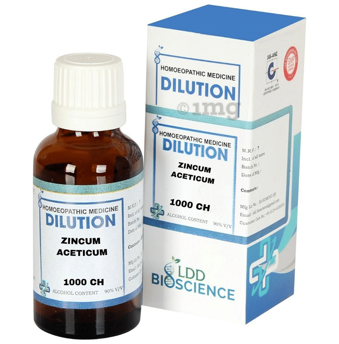 LDD Bioscience Zincum Aceticum Dilution 1000 CH
