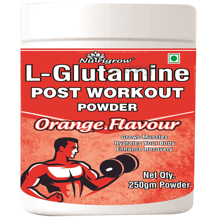 Nutrigrow L-Glutamine Post Workout Powder Orange