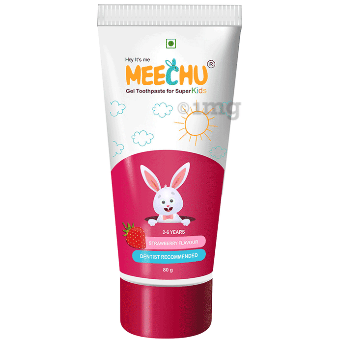 Meechu Gel Toothpaste for Super Kids (80 Each) Strawberry