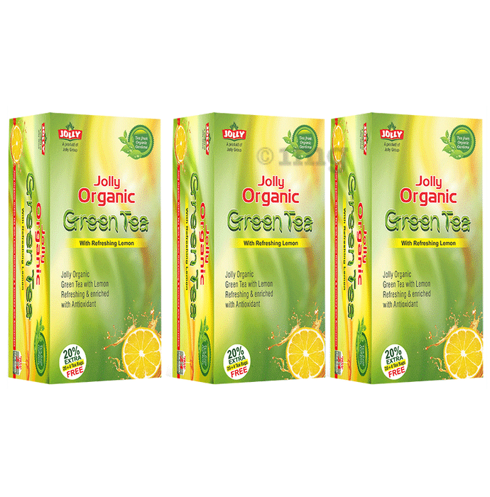 Jolly Organic Green Tea Bag (24 Each) with Refreshing Lemon