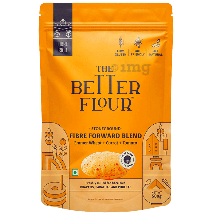 The Better Flour Khapli Atta, Low GI Emmer Whole Wheat Flour, High Fibre Stoneground Flour