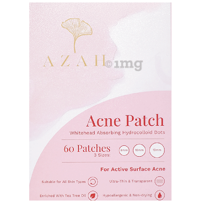 Azah Acne Patch with Whitehead absorbing Hydrocolloid Dots of 8mm, 10mm and 12mm Size