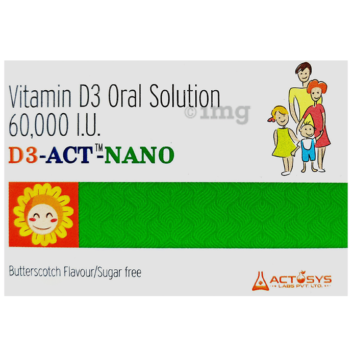 D3 Act-Nano Oral Solution Butterscotch Sugar Free