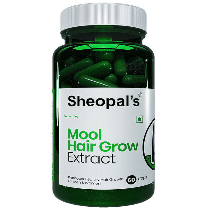 Sheopal's Mool Hair Grow Extract Capsule Promotos Healthy Growth for Men & Women