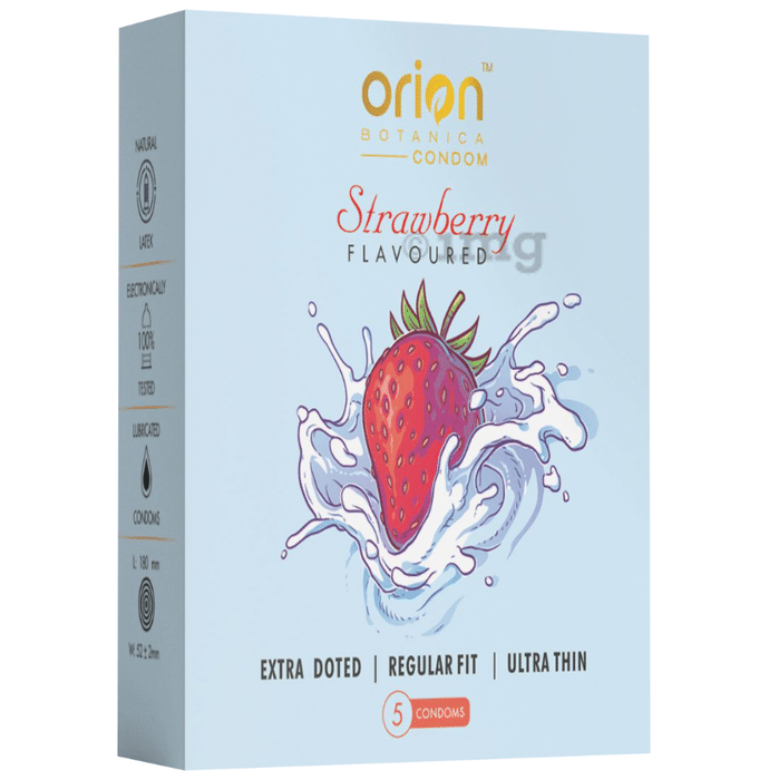 Orion Botanica Extra Dotted Condom Strawberry