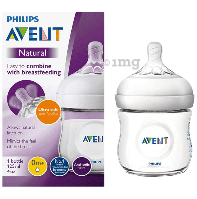 Philips Avent SCF030/10 Natural Feeding Bottle (125ml Each)