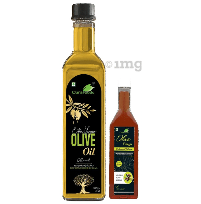 Cura Olive Oil (500ml) with Olive Vinegar Free (200ml)