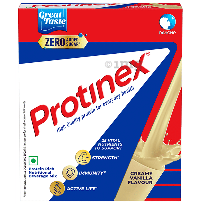 Protinex High Quality Protein | Nutritional Drink for Immunity & Strength | Zero Added Sugar | Flavour Creamy Vanilla Powder