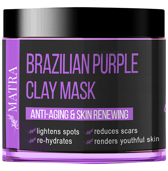 Matra Brazilian Purple Clay  with Face Mask Brush Free Face Mask