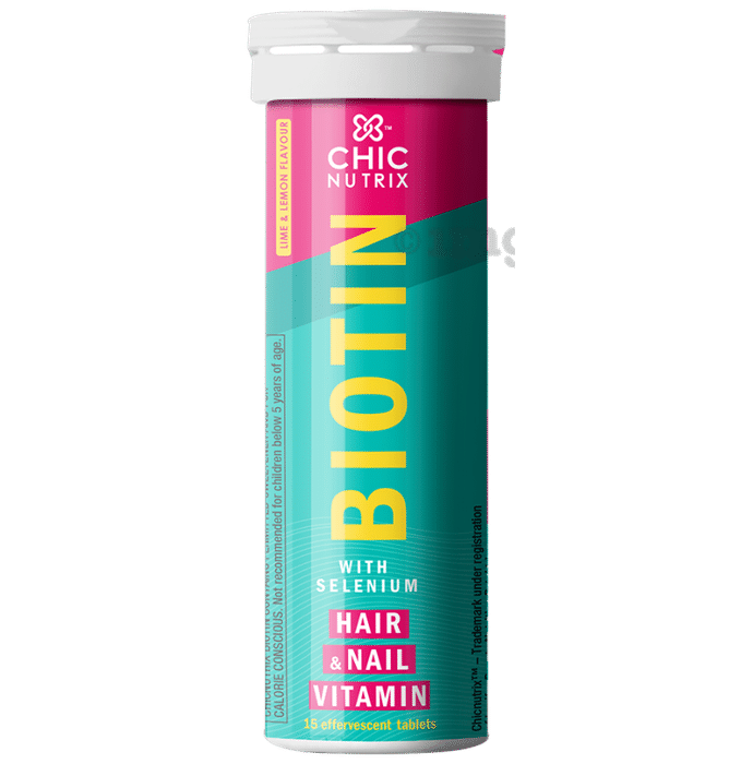 Chicnutrix Biotin with Selenium Effervescent Tablet Lime & Lemon