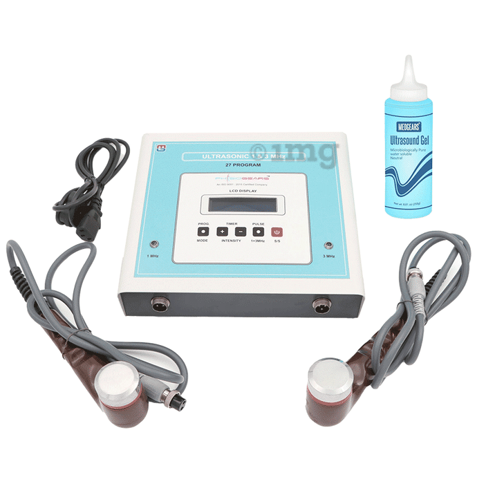 Physiogears 1 Mhz & 3Mhz Lcd Ultrasonic Ultrasound Therapy Massager For Pain Relief