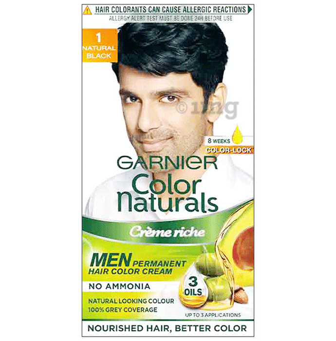 Garnier Color Naturals Creme Rich Men Permanent Hair Color Cream Natural Black