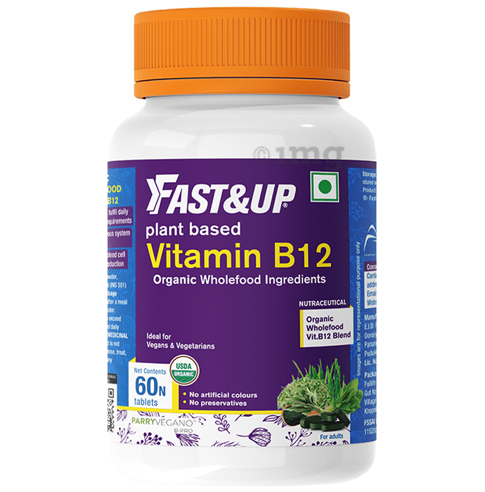 Fast&Up Plant Based Vitamin B12 with Organic Ingredients Vegan Tablet