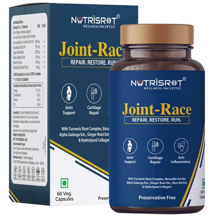 Nutrisrot Joint-Race Veg Capsule for Joint Pain, Support and Cartilage Repair