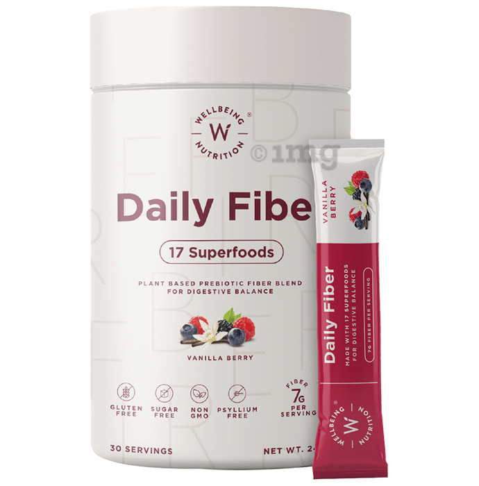 Wellbeing Nutrition Daily Fiber Sachet (7gm Each) Vanilla Berry Cream