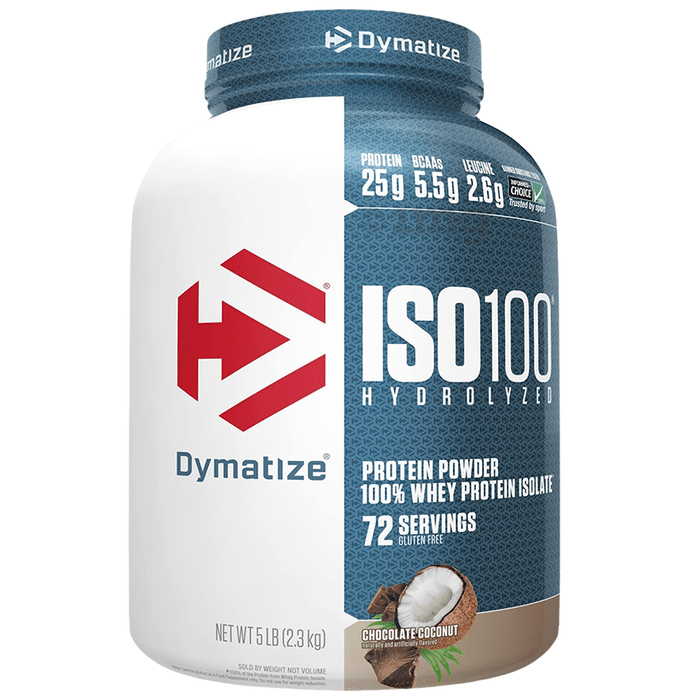 Dymatize Nutrition ISO 100 Hydrolyzed 100% Whey Protein Isloate Powder Chocolate Coconut