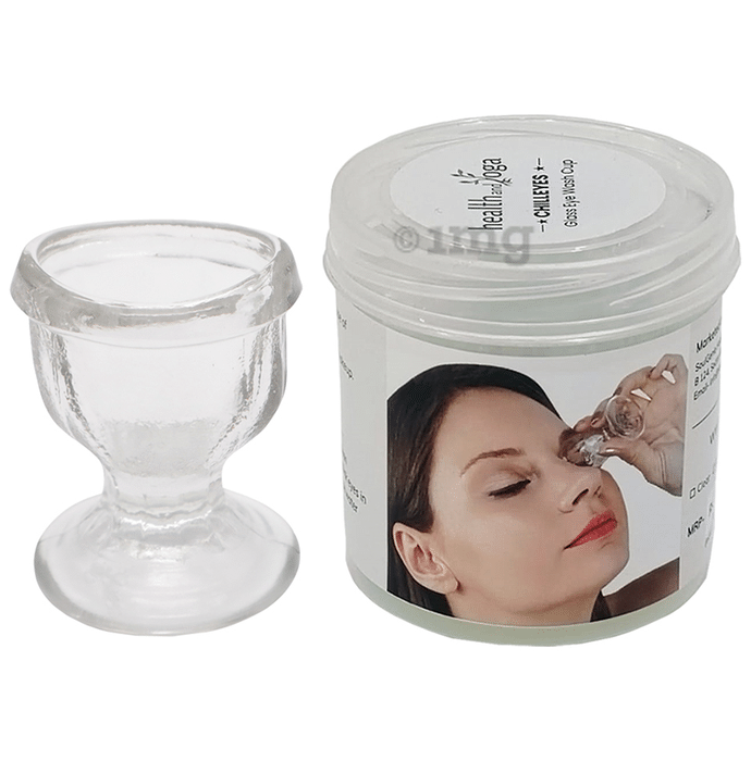 HealthAndYoga Chilleyes Eye Wash Cup Transparent Glass