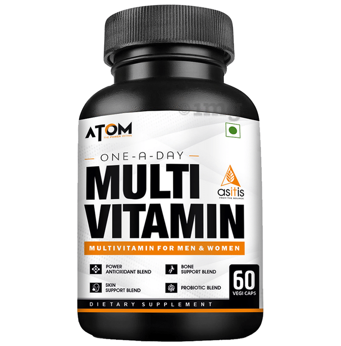 AS-IT-IS Nutrition Atom Multivitamin for Men & Women Vegicap