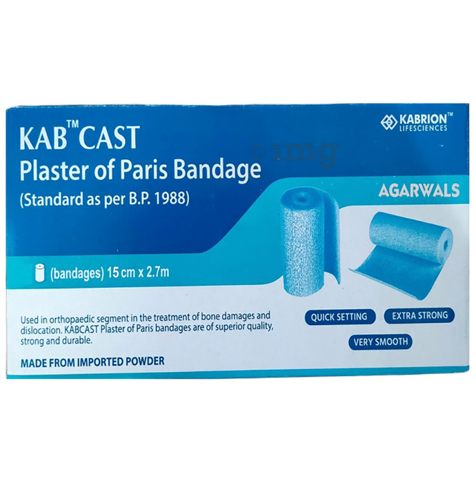 Kabrion  Kabcast Plaster of Paris Bandage 10cm x 2.7m 15cm x 2.7m