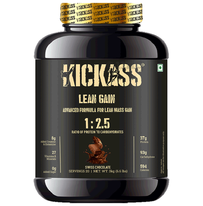 Kickass Advanced Formula for Lean Mass Gain Powder Swiss Chocolate