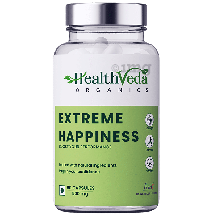 Health Veda Organics Extreme Happiness Veg Capsules