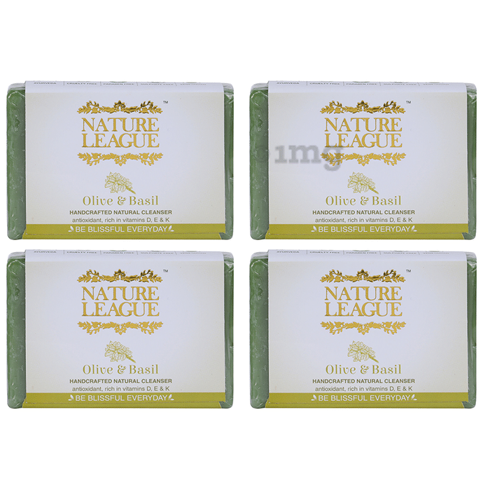 Nature League Olive & Basil Handcrafted Natural Cleanser (100gm Each)