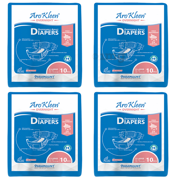 Arokleen Overnight Disposable Adult Diaper (10 Each) XL