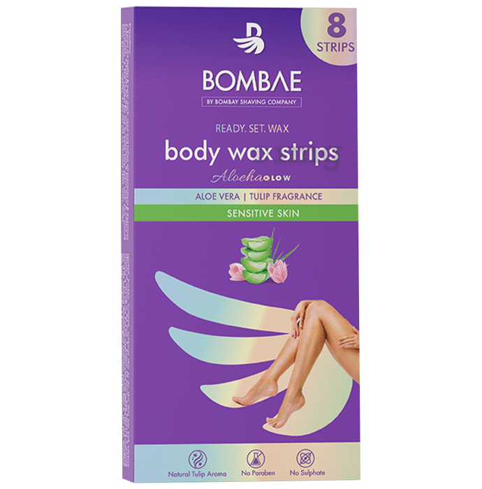 Bombay Shaving Company Body Wax Strips AloehaGlow Sensitive Skin