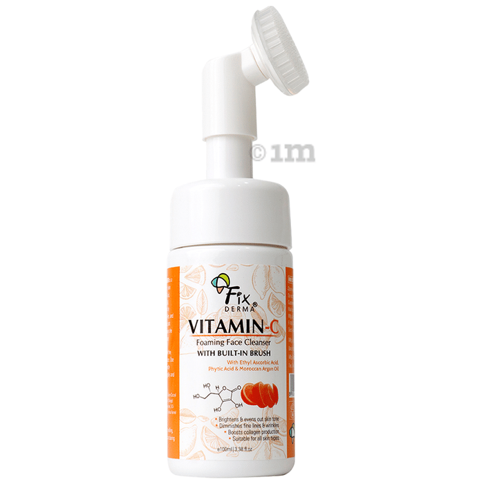 Fixderma Vitamin-C Foaming Face Cleanser with Built-in-Brush