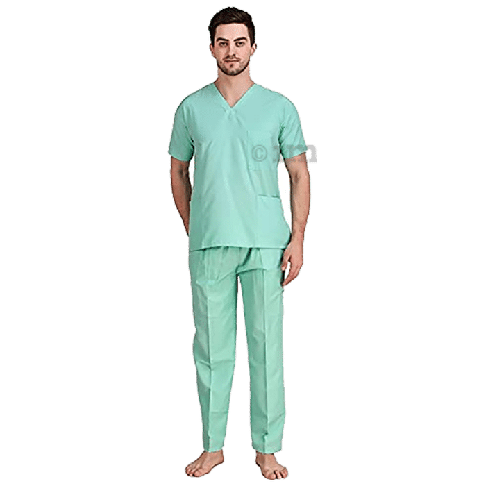 Mowell Scrub Suit V-Neck Unisex Poly viscose Fabric Uniform Medium