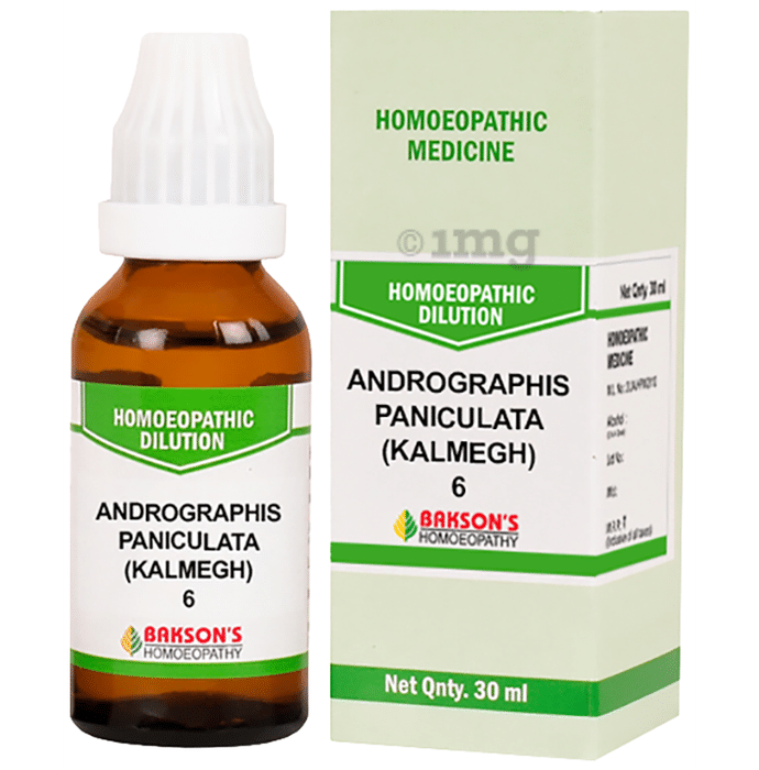 Bakson's Homeopathy Andrographis Paniculata (Kalmegh) Dilution 6 CH