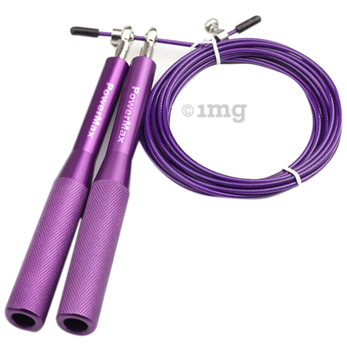 Powermax Fitness JA 3 Exercise Speed Jump Rope with Adjustable Cable Purple