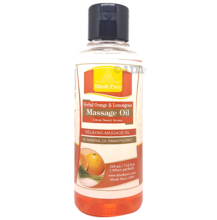 Khadi Pure Herbal Orange & Lemongrass Massage Oil