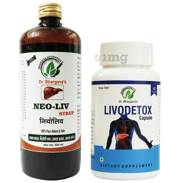 Dr.Bhargav’s Combo Pack of Neo-Liv Syrup (500ml) & Livodetox Capsule (60)