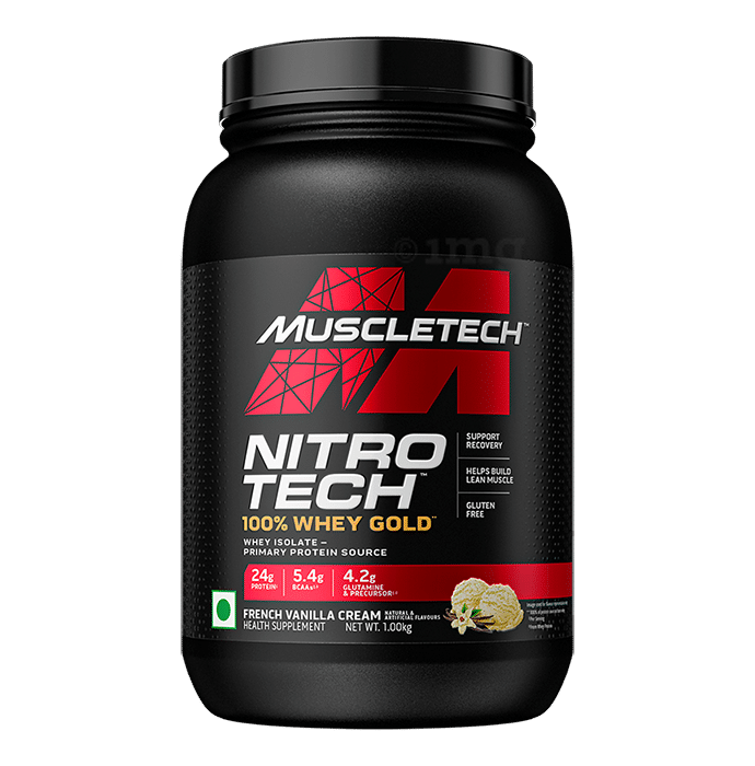 Muscletech Nitro Tech 100% Whey Gold Powder French Vanilla Cream