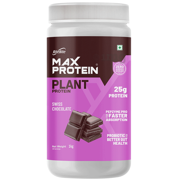 Ritebite Max Protein Plant Powder Swiss Chocolate