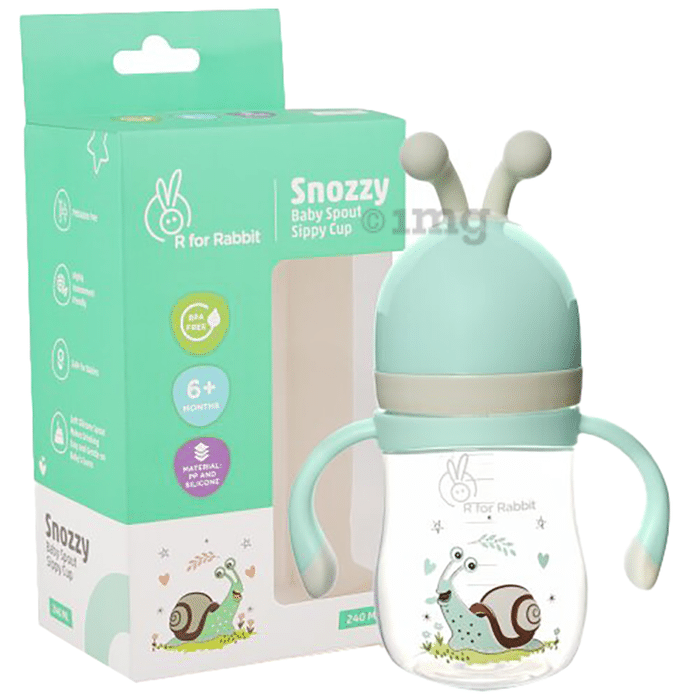 R for Rabbit Snoozy Baby Spout Sippy Cup 6+ Months Green