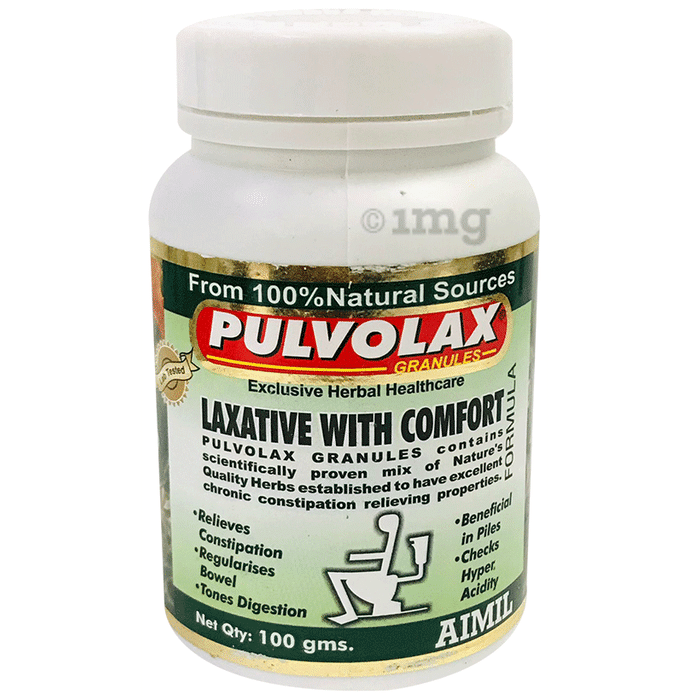 Aimil Pulvolax Granules | For Constipation, Hyperacidity | Tones Digestion | Beneficial in Piles