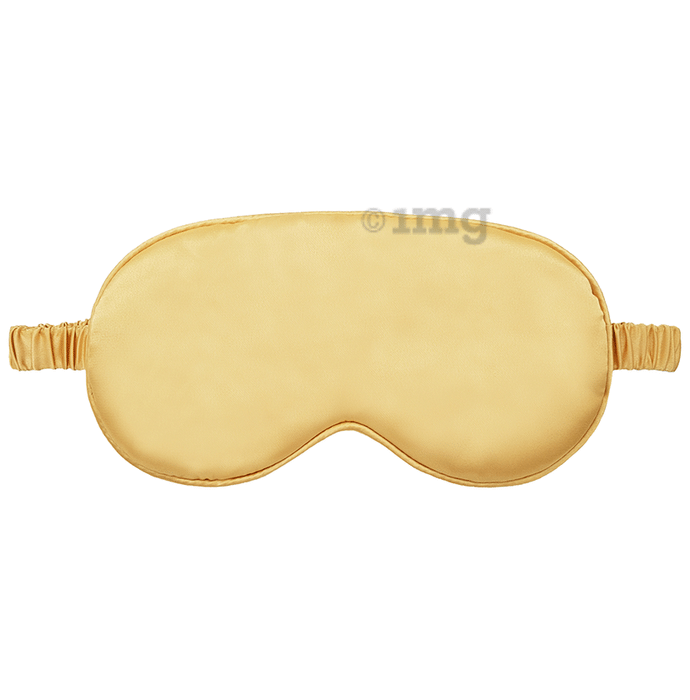 Jenna Sleeping Eye Mask for Insomnia, Meditation and Dark Circles Silk Plain Gold