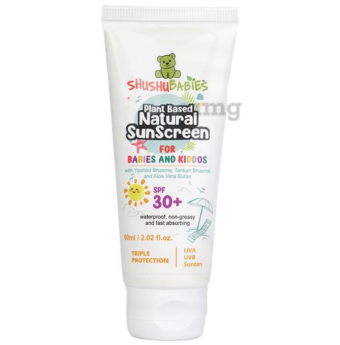 ShuShu Babies Plant Based Natural Triple Protection Sunscreen for Babies and Kiddos (60ml Each) SPF 30+