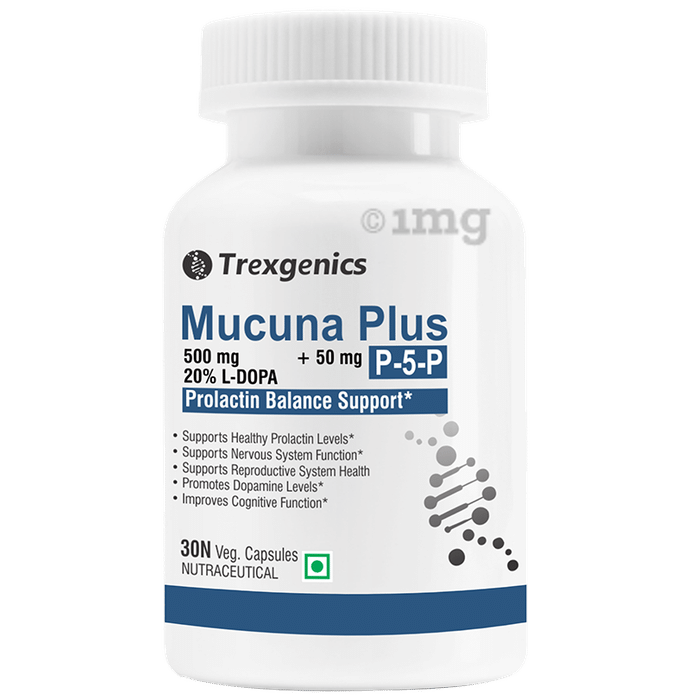 Trexgenics Mucuna Plus 20% L-DOPA 500mg P-5-P Veg Capsule